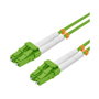 Helos Cable de fibra óptica OM5 Duplex LC/LC 1,0 m verde claro