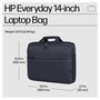 HP Maletín Bolsa para Portátil Everyday 14 Pulgadas (35.8 cm) Odyssey Gray Resistente al Agua, Tirante de Hombro, Gris, Poliéster