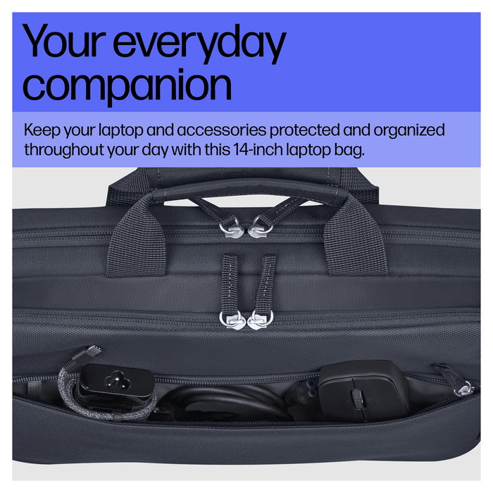 HP Maletín Bolsa para Portátil Everyday 14 Pulgadas (35.8 cm) Odyssey Gray Resistente al Agua, Tirante de Hombro, Gris, Poliéster