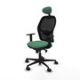 PIQUERAS Y CRESPO Silla de oficina Jorquera con mecanismo Sincro, Verde esmeralda y Negro