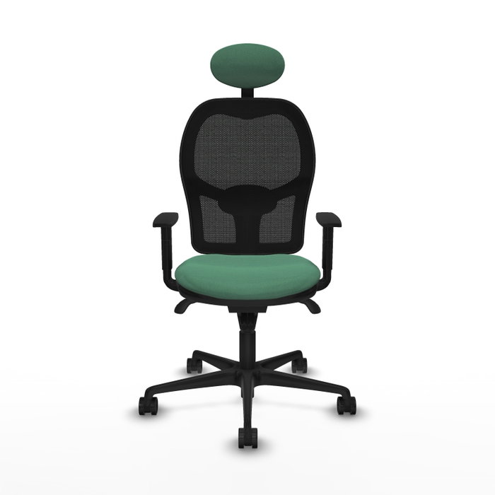PIQUERAS Y CRESPO Silla de oficina Jorquera con mecanismo Sincro, Verde esmeralda y Negro PIQUERAS Y CRESPO Silla de oficina Jorquera con mecanismo Sincro, Verde esmeralda y Negro