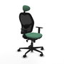 PIQUERAS Y CRESPO Silla de oficina Jorquera con mecanismo Sincro, Verde esmeralda y Negro