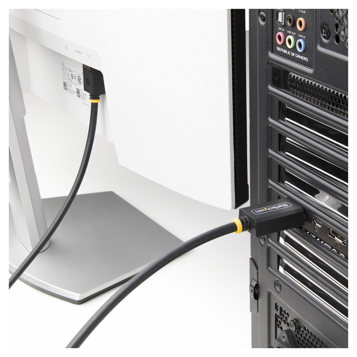 StarTech.com Cable DisplayPort 2.1 de 1m, Certificación VESA DP40, Negro