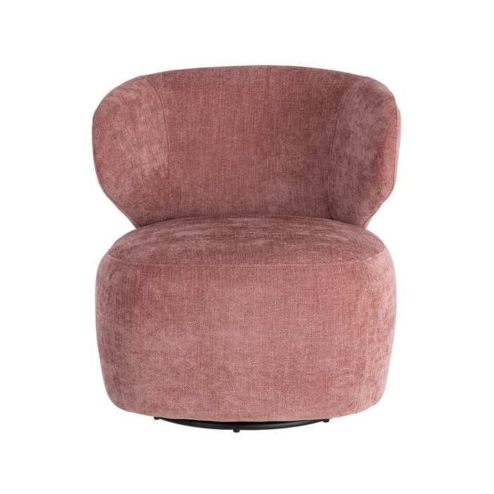 Sillón Giratorio Rosa Tejido-Madera 73 X 68 X 74 cm