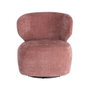 Sillón Giratorio Rosa Tejido-Madera 73 X 68 X 74 cm