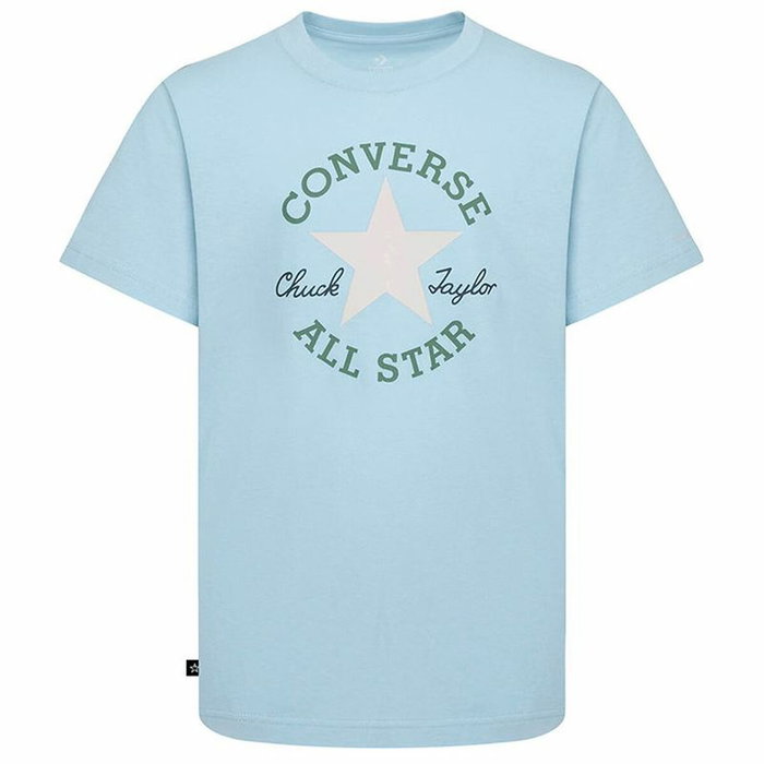 Camiseta de Manga Corta Infantil Converse Sustainable Core Sse Azul cielo