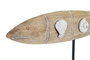 DKD Home Decor Figura de Pez en Mango y Aluminio Marrón Natural