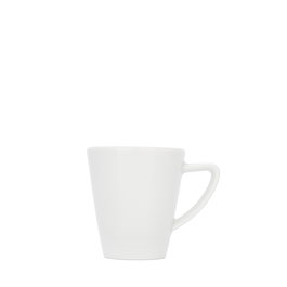 Summa Taza de Moca Alba 9 cl de Porcelana, 6.6 cm de Alto, Diámetro 6 cm, Vajilla (Set de 12)