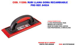 RUBI Llana de Goma Recambiable PRO 84924