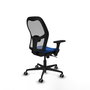 PIQUERAS Y CRESPO Silla de oficina Jorquera con mecanismo Sincro, Azul y Gris