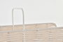 DKD Home Decor Revistero Boho Mimbre Metal Natural Blanco 36.5 x 15 x 41 cm