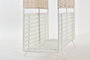 DKD Home Decor Revistero Boho Mimbre Metal Natural Blanco 36.5 x 15 x 41 cm