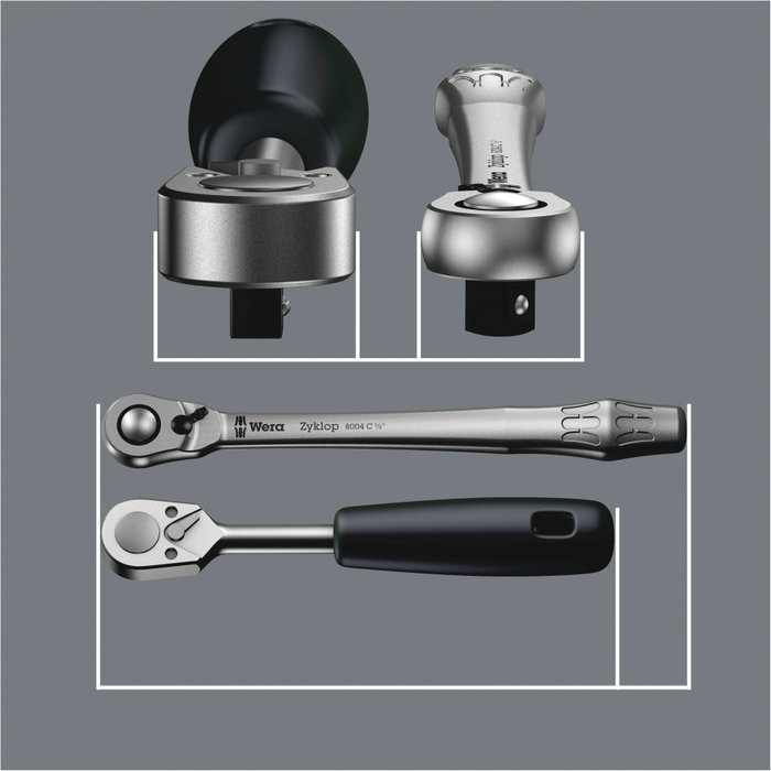 Wera 8004 A Zyklop Metal Ratchet 1/4 drive