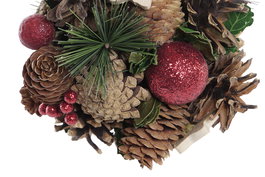 DKD Home Decor Bola Decoracion Navidad Tradicional Verde Rojo 14 x 14 x 14 cm (6 Unidades)