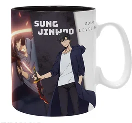 Abystyle Taza Solo Leveling Jinwoo & Igris 460ml cerámica apta microondas y lavavajillas para fans