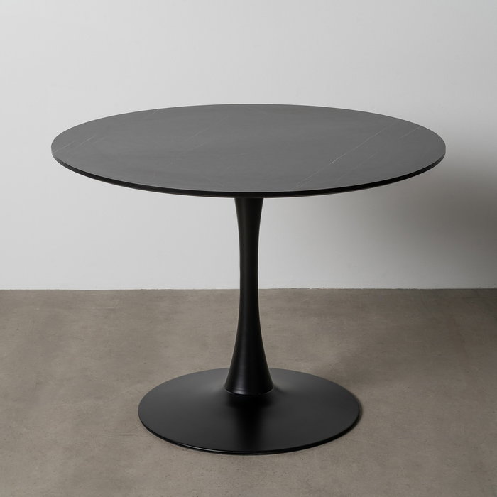 Mesa Comedor Negro Dm-Metal 100 X 100 X 75 cm
