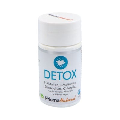 PRISMA NATURAL Detox 60Cap. Complemento alimenticio con Cardo Mariano, Alcachofa y Chlorella para depurar el organismo