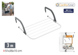 Inde Tendedero 3 m de Metal, 51 x 35 x 15 cm, Confortime (15 Unidades)