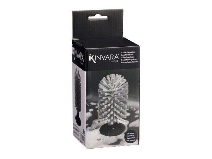 KINVARA Escobilla Limpia Vaso Gris + Negro