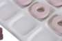 DKD Home Decor Juego de Mesa Tic Tac Toe de Cemento Marrón y Blanco