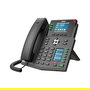 Fanvil X4U V2 Teléfono IP VoIP PoE 12 Líneas LCD 7.11 cm Negro