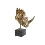 DKD Home Decor Figura de Rinoceronte en Resina Dorado