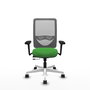 PIQUERAS Y CRESPO Silla de oficina Zulema con mecanismo Sincro/Traslack, Verde y Gris