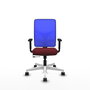 PIQUERAS Y CRESPO Silla de oficina Motilla con mecanismo Sincro/Traslack, Granate y Azul
