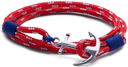 Tom Hope Pulsera Arctic 3 Doppio Giro Total Rosso Misura L