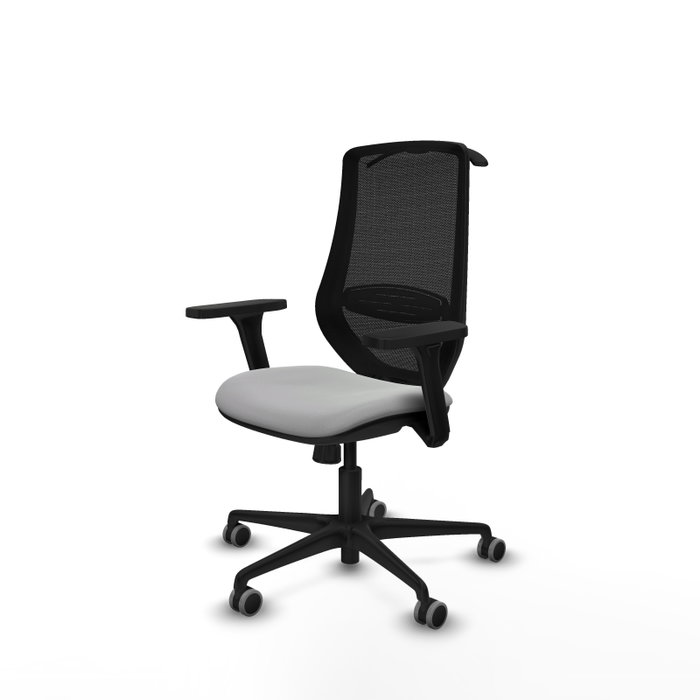 PIQUERAS Y CRESPO Silla de oficina Mardos con mecanismo Sincro, Gris claro y Negro
