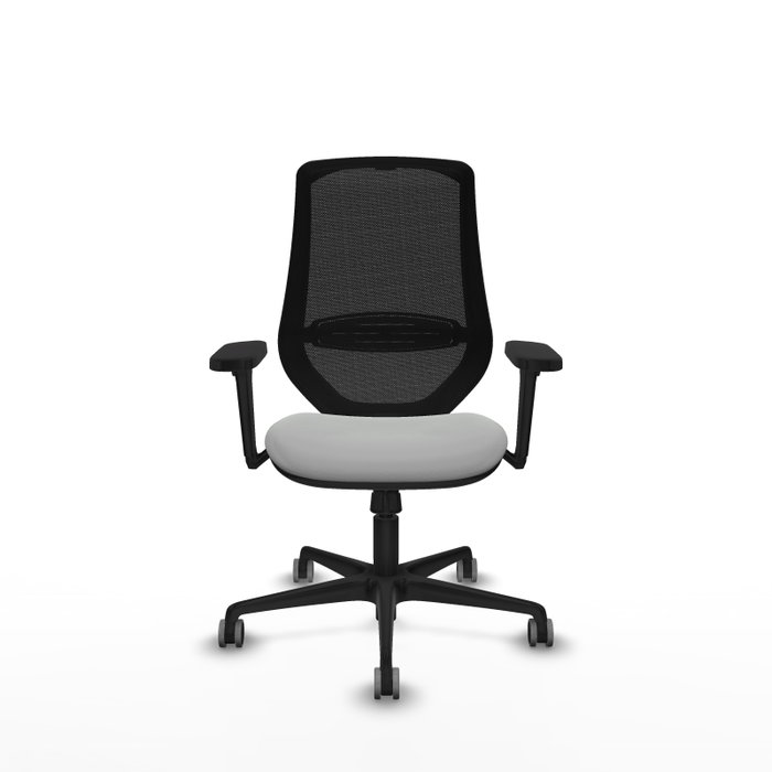 PIQUERAS Y CRESPO Silla de oficina Mardos con mecanismo Sincro, Gris claro y Negro