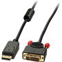 Lindy Cable DisplayPort a DVI de 0,5 m Negro