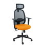 PIQUERAS Y CRESPO Silla Cilanco con Mecanismo Sincro, Asiento Naranja y Malla Negra