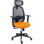 PIQUERAS Y CRESPO Silla Cilanco con Mecanismo Sincro, Malla Negra y Asiento Naranja