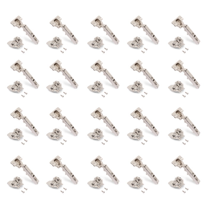 Emuca Lote de 20 bisagras rectas X92N y suplementos de montaje mixto, Diámetro 5x9.5mm, Altura 0, Acero, Niquelado Emuca Lote de 20 bisagras rectas X92N y suplementos de montaje mixto, Diámetro 5x9.5mm, Altura 0, Acero, Niquelado