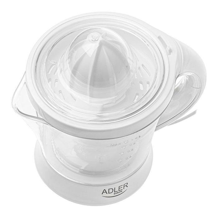 Adler Exprimidor AD 4014, Blanco, 60 W, 1 Litro - 2 Conos Intercambiables, Arranque Automático, Regulación de Pulpa Adler Exprimidor AD 4014, Blanco, 60 W, 1 Litro - 2 Conos Intercambiables, Arranque Automático, Regulación de Pulpa