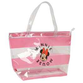 Bolso Mujer Minnie Mouse Beach Rosa Transparente