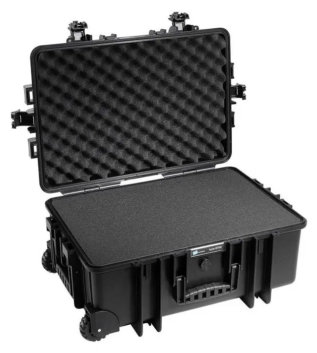 B&W Outdoor Case Type 6700 Negro con inserto de espuma