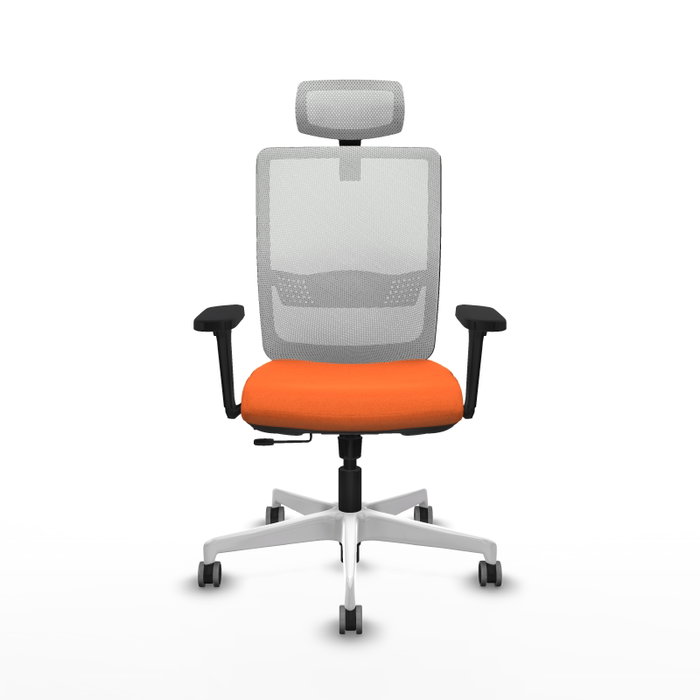 PIQUERAS Y CRESPO Silla de oficina Haches Naranja y Blanco PIQUERAS Y CRESPO Silla de oficina Haches Naranja y Blanco