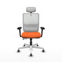 PIQUERAS Y CRESPO Silla de oficina Haches Naranja y Blanco