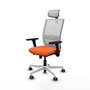 PIQUERAS Y CRESPO Silla de oficina Haches Naranja y Blanco