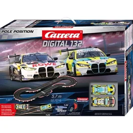 Carrera Digital 132 AACFR08362 Circuito Carreras Eléctrico Pole Position Escala 1:32 con 2 Coches BMW M4, +8 años