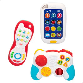 PLAY Set de mandos y teléfono de juguete con luz y sonido