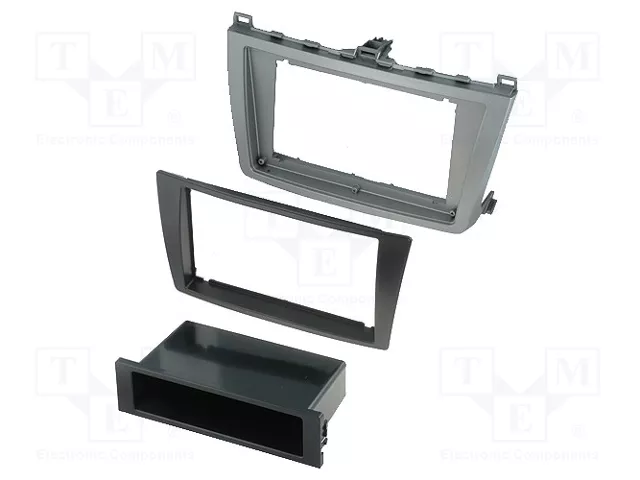 PER.PIC. Bastidor de montaje de radio 2 DIN para Mazda 6 (GH) negro y plateado PER.PIC. Bastidor de montaje de radio 2 DIN para Mazda 6 (GH) negro y plateado