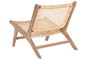 DKD Home Decor Silla de Teca y Ratán Natural