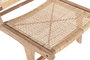 DKD Home Decor Silla de Teca y Ratán Natural