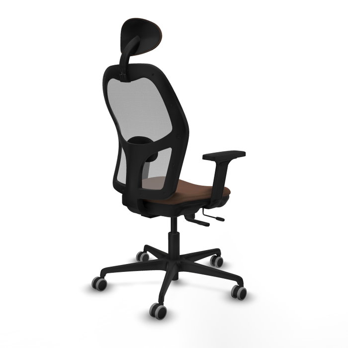 PIQUERAS Y CRESPO Silla de oficina Jorquera con mecanismo Sincro/Traslack, Tela Marrón y Malla Gris PIQUERAS Y CRESPO Silla de oficina Jorquera con mecanismo Sincro/Traslack, Tela Marrón y Malla Gris
