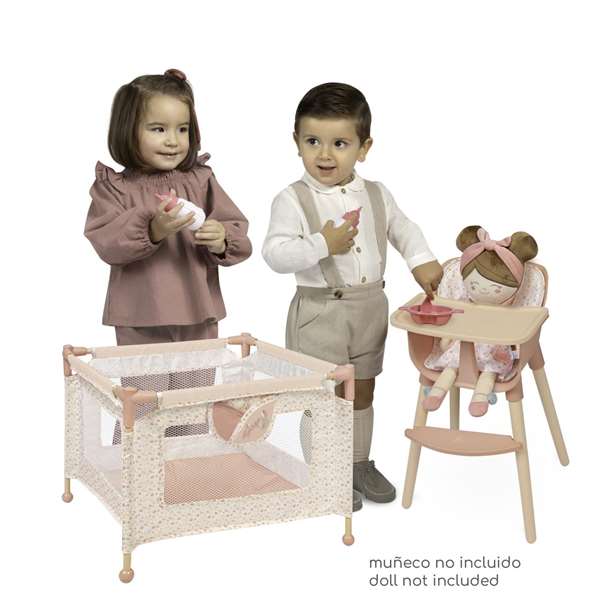 Decuevas Conjunto Trona-Parque para Niños de 3+ Años, Fabricado en Metal, Plástico y Poliéster