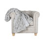 DKD Home Decor Manta de Poliéster Gris Claro 220x240x1 cm