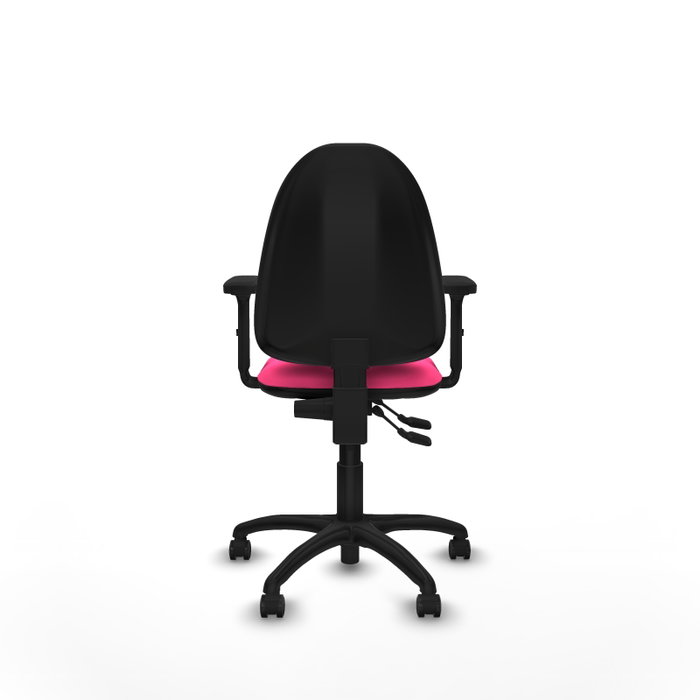 PIQUERAS Y CRESPO Silla de oficina Aýna Rosa con Similpiel y Brazos 2D